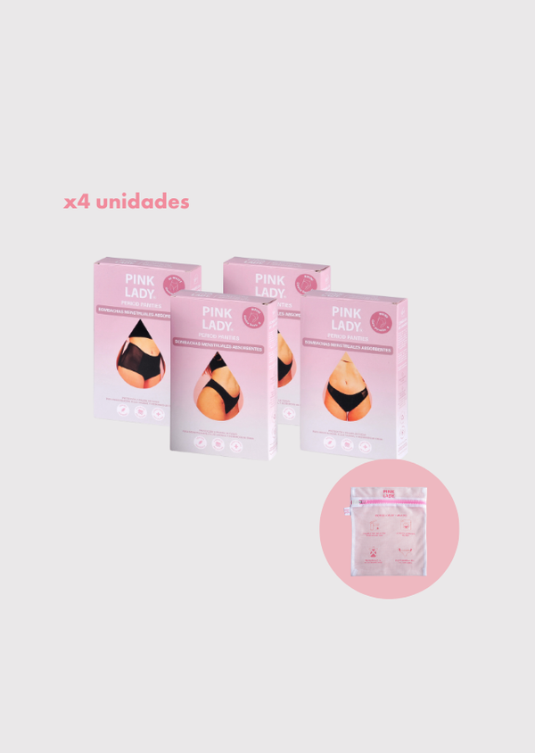 Pack Bombachas Absorbentes Reutilizables x4