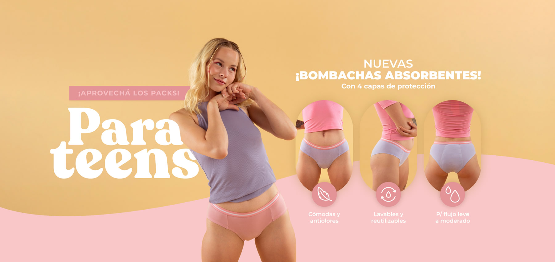 Bombachas Absorbentes para Adolescentes y Jovencitas