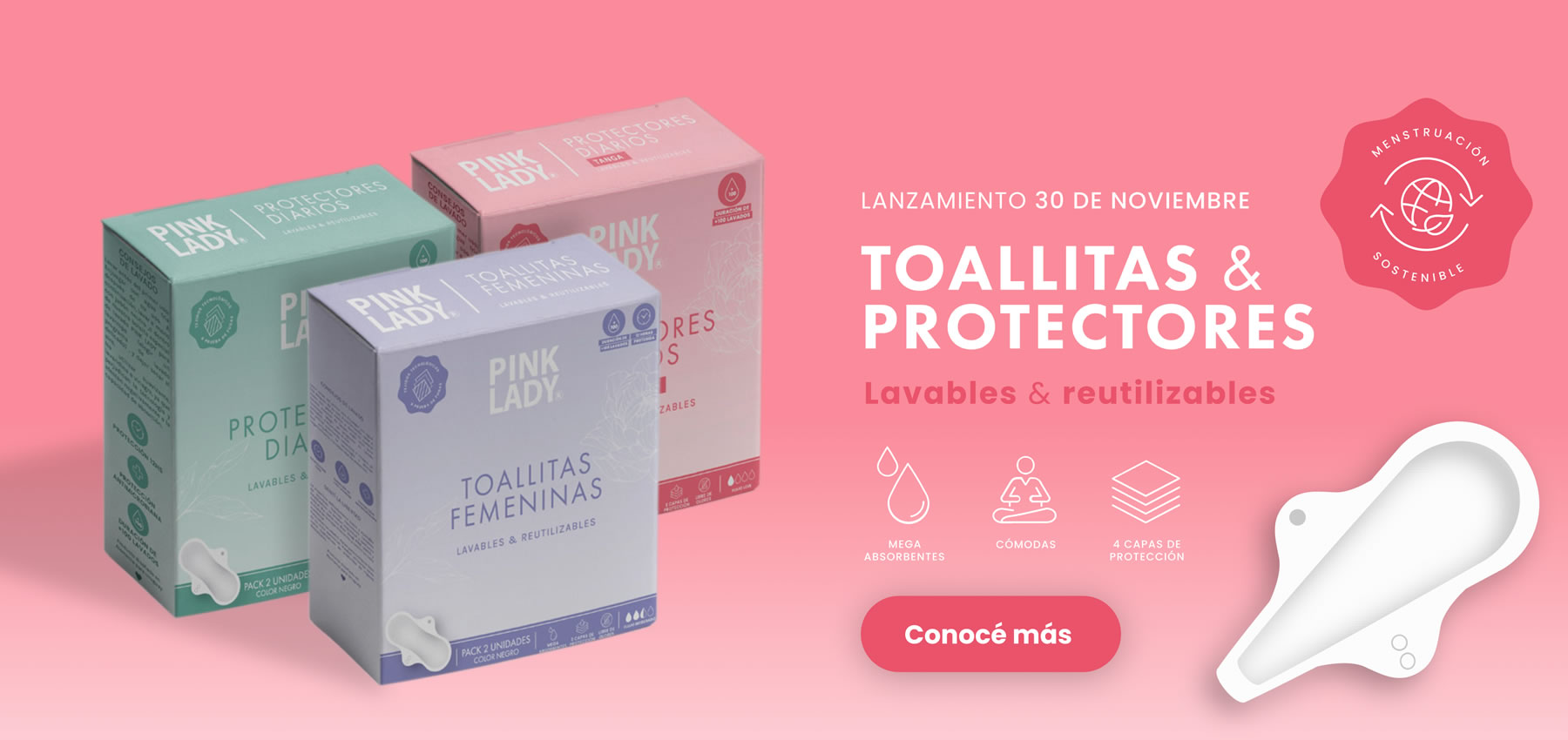 Toallitas y Protectores Diarios Lavables, Reutilizables y Ecológicos